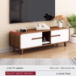 Table basse à panneaux en bois simples de <span class=keywords><strong>style</strong></span> antique avec coins arrondis <span class=keywords><strong>Meuble</strong></span> <span class=keywords><strong>TV</strong></span> moderne pour salle à manger pour le salon de la maison - Product Image 4