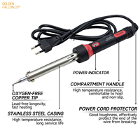 Fer à souder électronique haute puissance 80W, chauffage rapide, outil de réparation de soudage avec chauffage en céramique