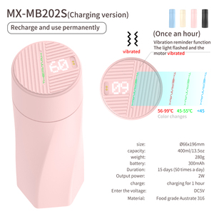 Nouvelle gourde isotherme intelligente en acier inoxydable avec affichage numérique LED 360 ml, isolation thermique 12-24h pour usage extérieur et hôtelier - Product Image 5