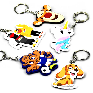 <span class=keywords><strong>Porte</strong></span>-clés mousqueton personnalisé 3D de haute qualité 2023, écologique et durable, en caoutchouc découpé <span class=keywords><strong>Dacia</strong></span>, motif de Noël de dessin animé - Product Image 1