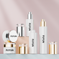 Fuyun 30ml-120ml Bouteille de pulvérisation de lotion cosmétique en verre dépoli avec pompe pour mascara crème de soin de la peau et gouttes oculaires