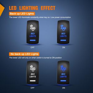 Xe tải giường đèn Rocker chuyển 5 pin Laser Camper LED chuyển đổi ánh sáng xe 12V Rocker chuyển on off cho Pickup Thuyền chở hàng <span class=keywords><strong>RV</strong></span> Jeep - Product Image 3