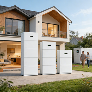 Sistema de Almacenamiento de Energía Híbrido Residencial de Fase Dividida Apilable de 100 Ah con Batería Solar de Litio Ferrofosfato (LiFePO4) - Product Image 4
