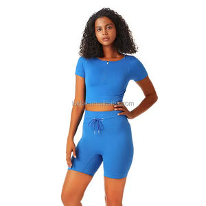 Shorts de Yoga Personalizados de Cintura Alta para Mujer, Ropa Deportiva Transpirable, Ecológica y sin Costuras para Correr, Entrenar y Hacer Ejercicio en el Gimnasio - Product Image 4