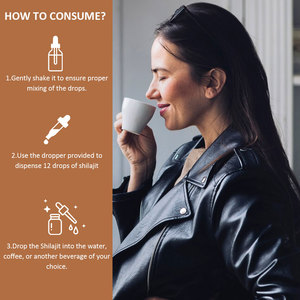 Vente chaude Naturel Himalayan Shilajit Gouttes Liquides Sans OGM 85 Minéraux Traces Acide Fulvique Améliorer La Mémoire Et La Concentration pour Femmes Hommes - Product Image 5