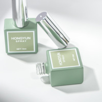 Bouteilles vides de vernis à ongles brunes d'OEM/ODM, coffre-fort UV 12ml de bouteilles rechargeables carrées opaques de vernis à ongles