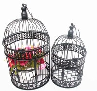 Cage à oiseaux en métal moderne-Présentoir à fleurs suspendu durable pour décor de villa d'appartement de salon
