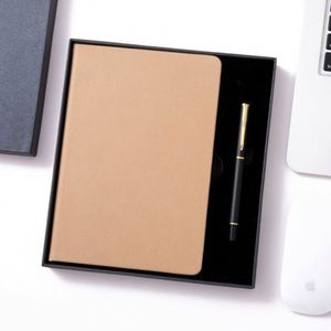<b>Cheap</b> Custom Stationery Notebook <b>Gift</b> Set 2024 Diary Promotional Business Black Blue Pu Leather A5 Journal With Pen <b>Gift</b> <b>Box</b> - Product Image 6