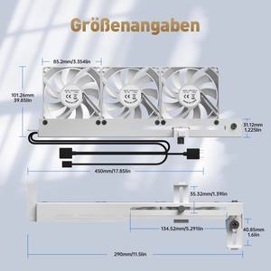 Ventilateur de refroidissement pour carte graphique PC Asiahorse en stock, haute qualité, ARGB 3 broches, roulement à fluide, 80x80x25mm, radiateur - Product Image 2