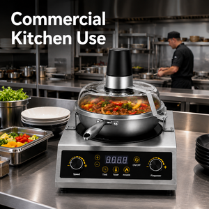 5000W Tabletop Automatic Stir Fry Machine Upper Stirrer Electromagnetic Wok Cooker for Commercial Kitchen One Stop Supply - Product Image 4