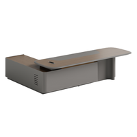 Meubles de bureau exclusifs et luxueux pour PDG, bureau de direction modulaire extensible en bois noir de haute qualité pour usage commercial