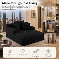 Vakuumkomprimiertes, knochenloses Sofa aus Cord, weiß, gerollt, hochdichter Schwamm, integriertes Schlafsofa