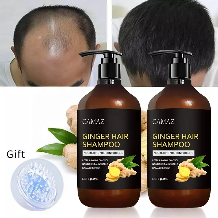 Private Label Haarpflege Behandlung Kräuter shampoo Haarwuchs Natürliches Bio Anti Haarausfall Ingwer Shampoo