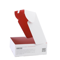 Boîte cadeau rouge, impression personnalisée, écologique, recyclable, boîte en carton ondulé avec impression de logo à l'intérieur et à l'extérieur