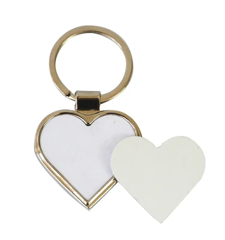 Porte-clés en métal personnalisé avec impression photo personnalisée par sublimation pour les cadeaux commémoratifs