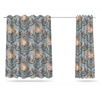 Rideau d'impression de motif floral de conception de mode 100% assombrissement de pièce occultante de fenêtre de polyester