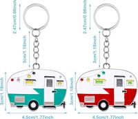 Ensemble de porte-clés pour camping-car Camper Logistics, porte-clés Happy Camper pour hommes, femmes, couples, accessoires pour caravanes, cadeaux de camping