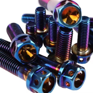 Venta Directa de Fábrica, Pernos de Brida de Acero al Carbono de Alta Resistencia, Pernos de Brida Hexagonales de Titanio Coloridos <span class=keywords><strong>para</strong></span> Diversas Aplicaciones - Product Image 1