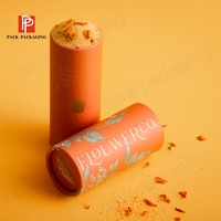 Tube en papier kraft de qualité alimentaire sur mesure, emballage en forme de cylindre, boîte ronde en carton recyclé écologique pour le thé, le café, le chocolat