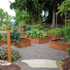 Easy Install Corten Steel <b>Landscape</b> Edging Rectangle Grass <b>Stone</b> Border High Performance - Product Image 4