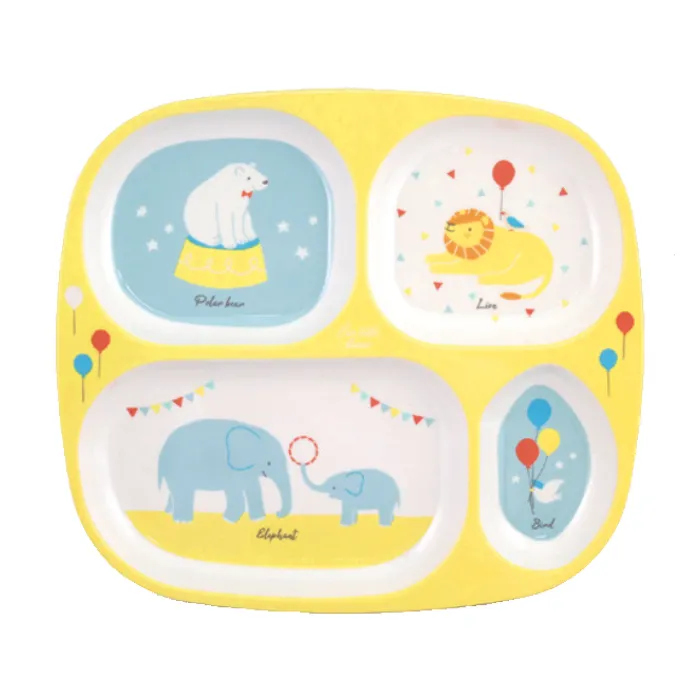 Delicate useful colorful melamine snack dinner plates dish for kids