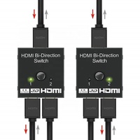 Répartiteur Vidéo Audio Bidirectionnel 2-en-1 HDTV 2 Ports 4K 1080P HD pour PC, Ordinateur Portable, Switch, PS4, PS5, Xbox, Moniteur, Téléviseur, Projecteur