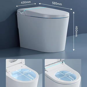 Salle <span class=keywords><strong>de</strong></span> bain ouverture/fermeture automatique céramique intelligente couvercle <span class=keywords><strong>de</strong></span> cuvette <span class=keywords><strong>de</strong></span> toilette électrique automatique chasse d'eau capteur <span class=keywords><strong>de</strong></span> pied toilettes intelligentes - Product Image 2