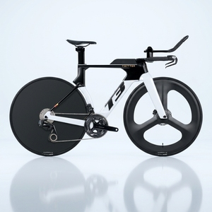 Vélo de route style course avec cadre en acier carbone, selle en PU et pédales T3 T3 - Product Image 1