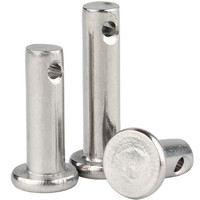 DIN 1444 ISO 2341b A2 304 Baja Tahan Karat Pin Clevis Berbahu Kepala Bulat Pin Silinder Galvanis dengan Lubang M3