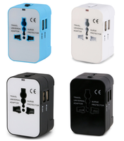 Adaptateur secteur interchangeable HHT202 avec 2 chargeurs USB de type avec prise