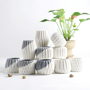 Pots à fleurs personnalisés, jardinières vertes, plantes bonsaï, plantes succulentes, décoration de jardin, balcon, intérieur, extérieur, <span class=keywords><strong>pot</strong></span> en céramique - Product Image 3