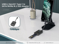Adaptateur SSD M.2 NVMe / SATA USB C sans outil MAIWO, adaptateur de disque SSD USB3.2 Gen2 pour ordinateur, boîtier SSD