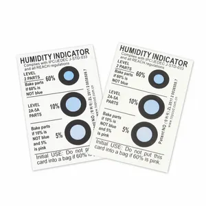 Bandes d'humidité d'alimentation directe d'usine 3 4 5 6 points étiquette et carte d'indicateur d'humidité de changement de couleur sensible