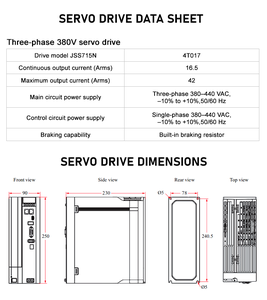 17-bit 4KW 5KW 380VAC 3000RPM EtherCAT Three-Phase Motor Kit Waterproof AC and Drive - Product Image 3
