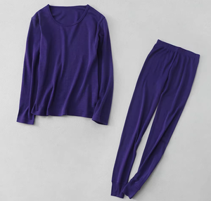 <span class=keywords><strong>Ensemble</strong></span> de sous-vêtements thermiques en laine mérinos pour femmes, manches longues, respirant, séchage rapide, antibactérien, écologique, couche de base pour l'hiver - Product Image 5