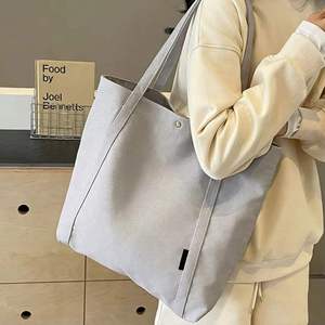 Custom Logo Medium Long Eco Friendly Capacity Multi Pocket Canvas Tote Bag Reusable Grocery Shopping Shoulder Cotton Bags - Product Image 4