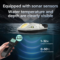 Nouveau Bateau à appâts télécommandé pour la pêche à la carpe D70B D70E 12V, 3 compartiments à appâts, GPS 100 points, mesure de la température et de la profondeur, pour la pêche à la traîne