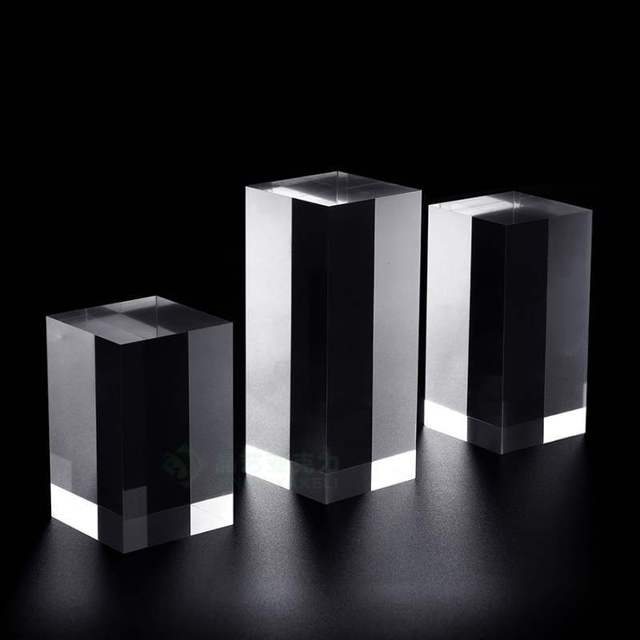 HBL Customizable 3d Laser Engrave Blank Blank Crystal Cube K9 3d Laser Crystal Cube