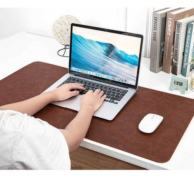 Factory Sales Crazy Horse Skin Cortical Table Mat Pattern Mouse Mat Customized Oversized Office Computer Mat Learning Desk Mat