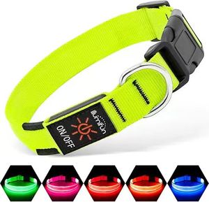 LED <b>Dog</b> Collar, <b>Light</b> Up <b>Dog</b> Collar Rechargeable Glow in Dark Pet Collar - Product Image 1