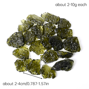 Cristales Espirituales de Alta Calidad, Meteorito Verde Moldavita, Piedra Aerolita para Meditación - Product Image 2