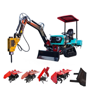 25hp 35HP Crawler Rotary Tiller Diesel Water Dry Land Farm <b>Cultivator</b> With Ditching Weeding Attachments CE EPA - Product Image 1