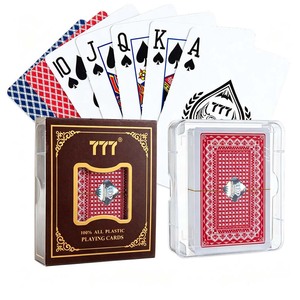 Venta Directa de Fábrica, Cartas de Póker de PVC Impresas con Logotipo Personalizado, Resistentes al Agua y al Desgaste, de Doble Cara, con Caja de Papel - Product Image 3