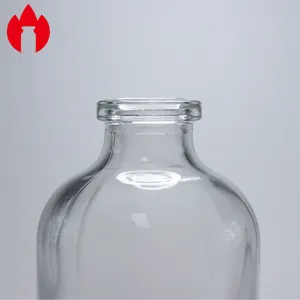 Moulded Glass Bottle 50ml Clear Pharmacy Injectable Moulded Glass Bottle Packaging For Sale