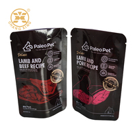 Pochette refermable noire mate réutilisable avec fermeture éclair pour l'emballage alimentaire et logo personnalisé