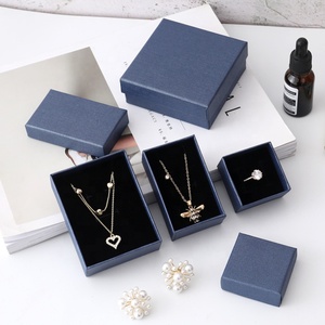 Custom Small Cardboard Kraft Paper <strong>Box</strong> with Foam Luxury Necklace Ring <strong>Earring</strong> Jewelry <strong>Gift</strong> Packing Boxes - Product Image 1