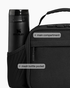 Sac isotherme pour déjeuner 3,5 L avec bandoulière réglable et fermeture éclair, design moderne, rose quartz - Product Image 2
