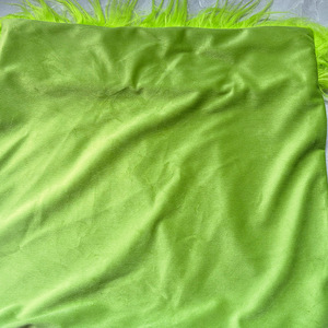Cartoon Long Hair Santa <b>Grinch</b> Embroidered Reusable Soft Faux Linen Square Pillowcase 45x45cm Christmas - Product Image 3