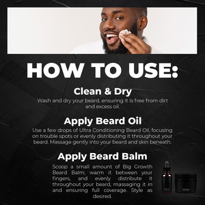 Baume à l'huile de barbe pour hommes noirs Formule spécialisée pour hommes noirs 100% ingrédients naturels Parfum de bois de santal - Product Image 5