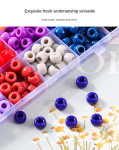 Wholesale Acrylic <strong>Pony</strong> <strong>Beads</strong> Bucket Pack Transparent Solid Color DIY Big Hole <strong>Beads</strong> 500g/Bag Loose <strong>Beads</strong> for Jewelry Accessories - Product Image 5